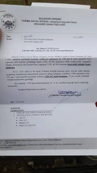 Edremit OSB’den Çiftçiye Yıkım Kararı! 7